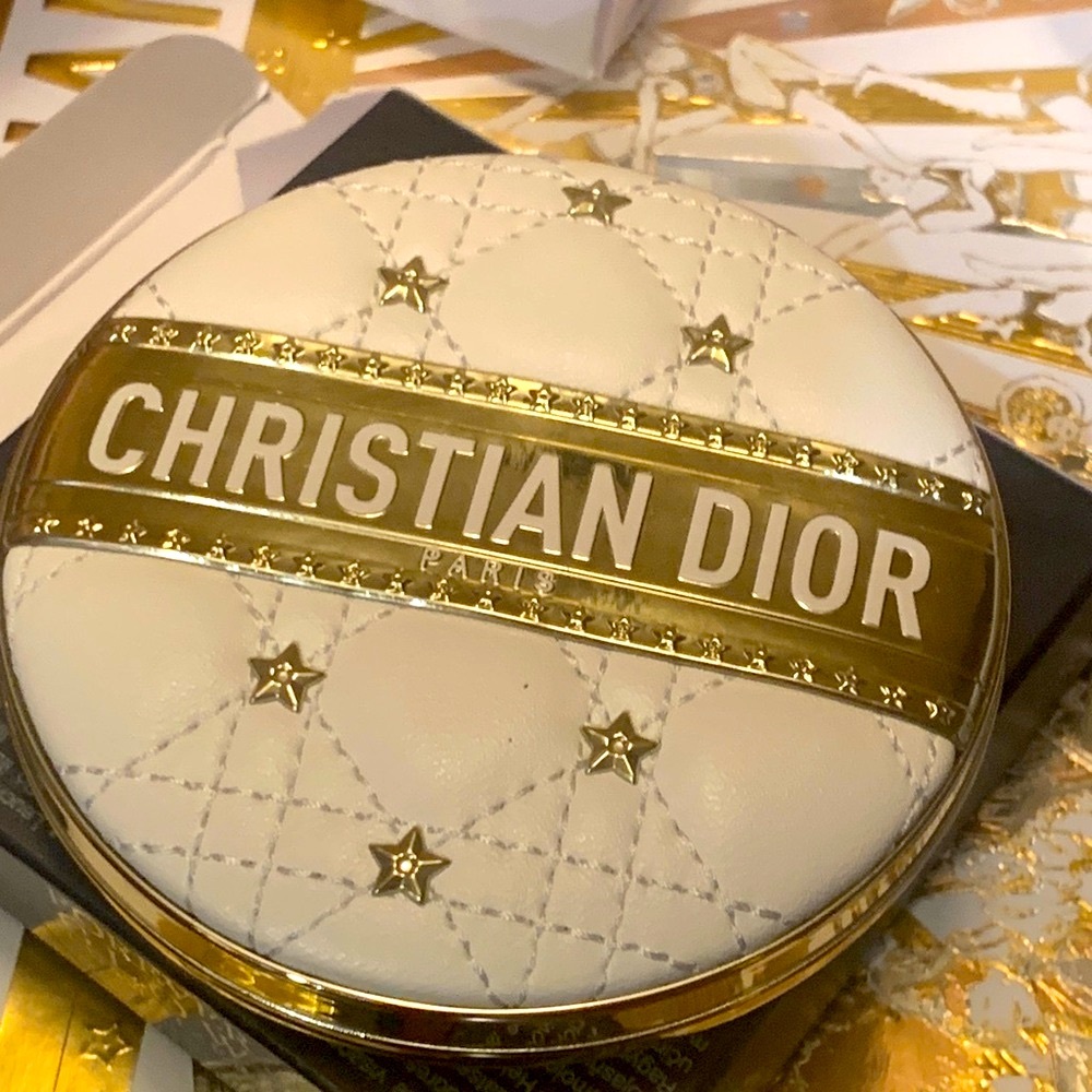 Dior Gold Compact with White Accents, golden, must have!Brand new,luminizer
